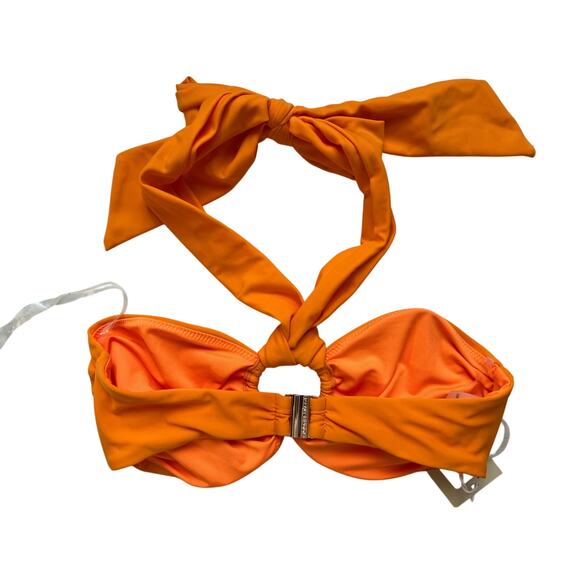 RAMY BROOK SIZE XSMALL MARIE BIKINI SWIM HALTER TOP APRICOT ORANGE NEW - Picture 5 of 8